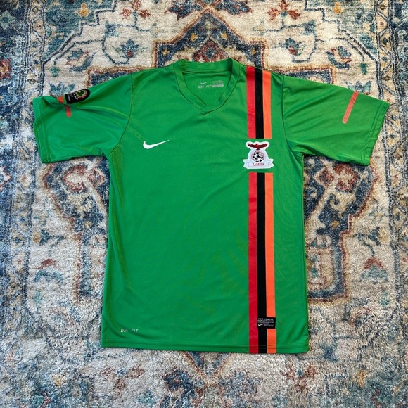 Nike Africa World Cup Zambia Soccer Jersey Large - Picture 1 of 6